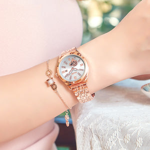 Women's Fashion Casual Waterproof Calendar Luminous Watch