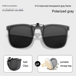 Foldable Polarized Sunglasses Clip Sun Protection UV Protection