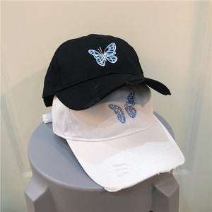 Butterfly Peaked Cap Women's Summer Korean Style