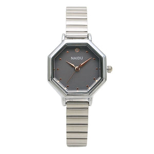 Shaped Woven Mesh Belt Women's Watch