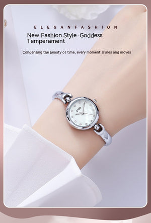 Simple Design Small Exquisite Round Dial Bangle Watch Quartz Watch