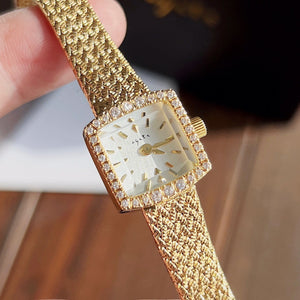 Zhonggu Small Golden Watch New Mini Delicate Square