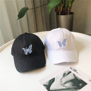 Butterfly Peaked Cap Women's Summer Korean Style