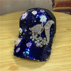 Summer Rhinestone Fox Flower Hat