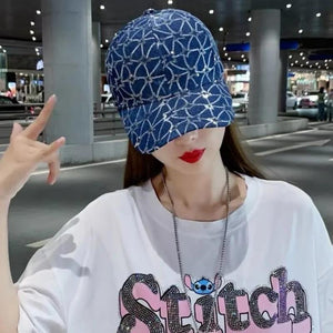 Korean Style Sequined Denim Fashion Baseball Cap