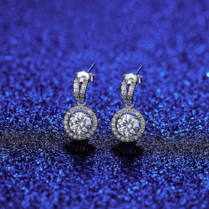 PAG & MAG Moissanite Earrings S925 Sterling Silver Stud Earrings