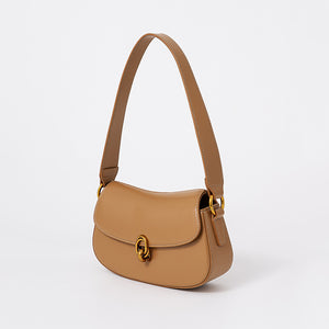 Women's Leather Underarm Crescent Crossbody Bag