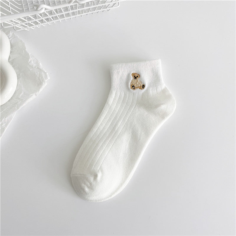 Women's Fashionable Cotton Embroidered Socks