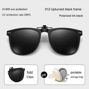 Foldable Polarized Sunglasses Clip Sun Protection UV Protection