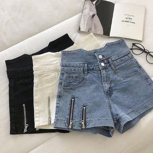 Women's Style Black Design Denim Shorts