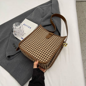 Trendy All-match Houndstooth Elegant Shoulder Bag