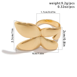 Exaggerating High Quality Glossy Butterfly Ring For Women