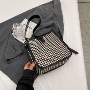 Trendy All-match Houndstooth Elegant Shoulder Bag