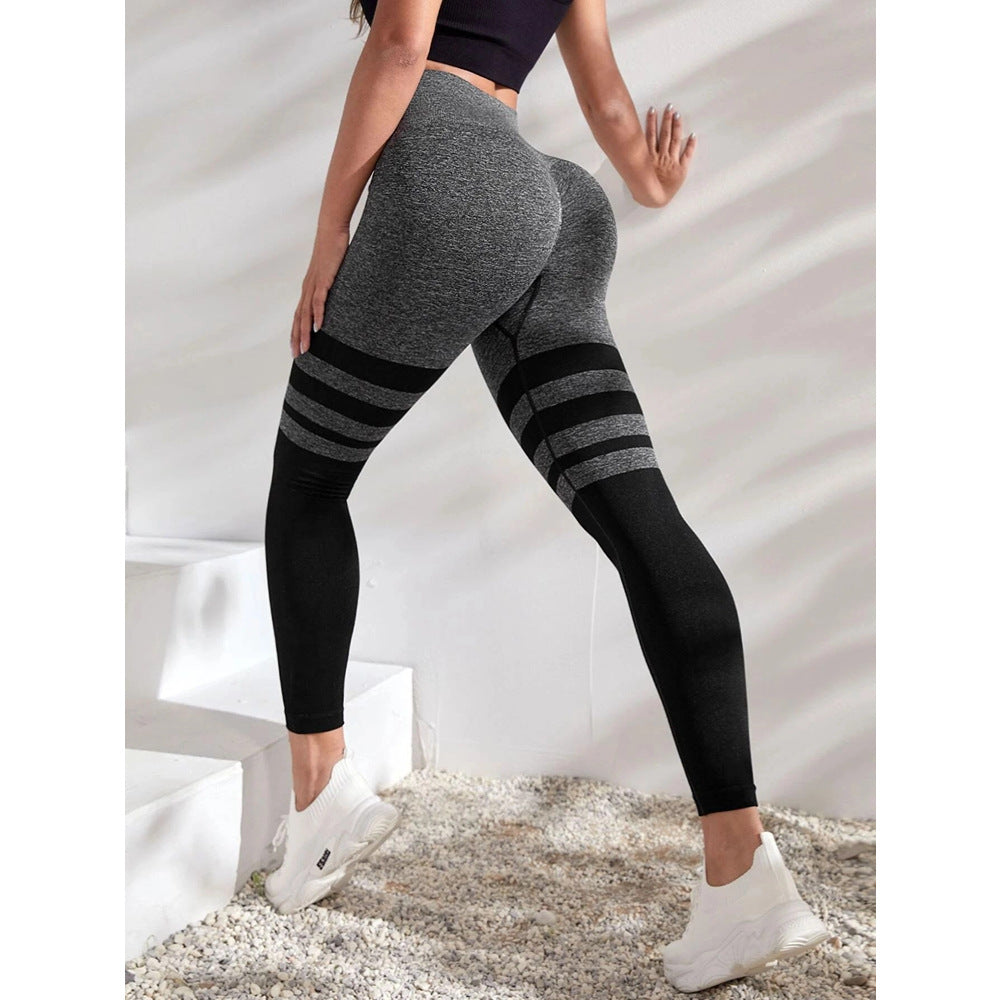 Seamless Hip Raise Fitness Pants Belly Contracting And Close-fitting High Waist Yoga Pants