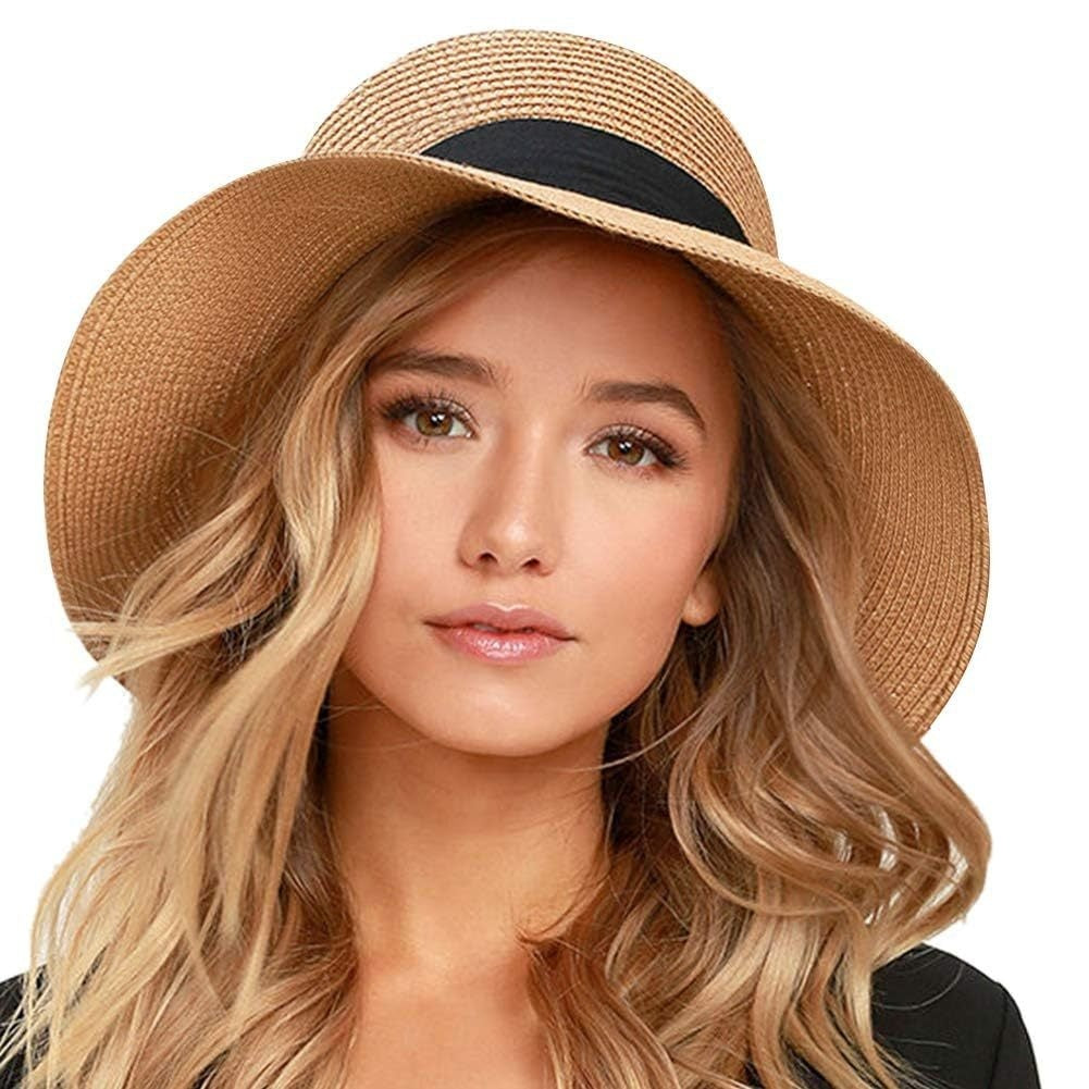 Women's Beach Wide Brimmed Sun Straw Hat