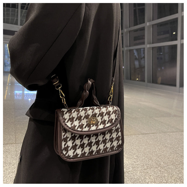 Small And Trendy Checkerboard Crossbody Bag