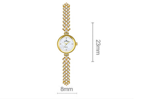 Mermaid Light Luxury Diamond Small Gold And Silver Chain Watch