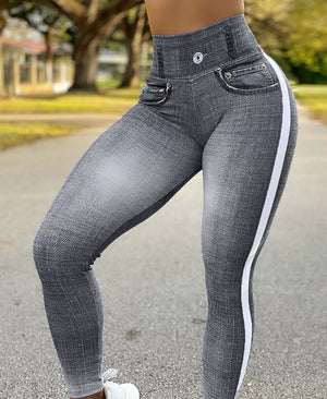 Women's Quick-drying Skinny Running Imitation Denim Yoga Pants