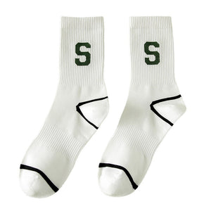 Women's Fashion All-match Outer Wear Letter Tube Socks