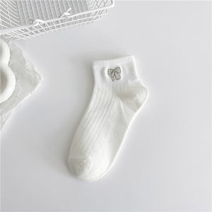 Women's Fashionable Cotton Embroidered Socks