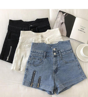 Women's Style Black Design Denim Shorts