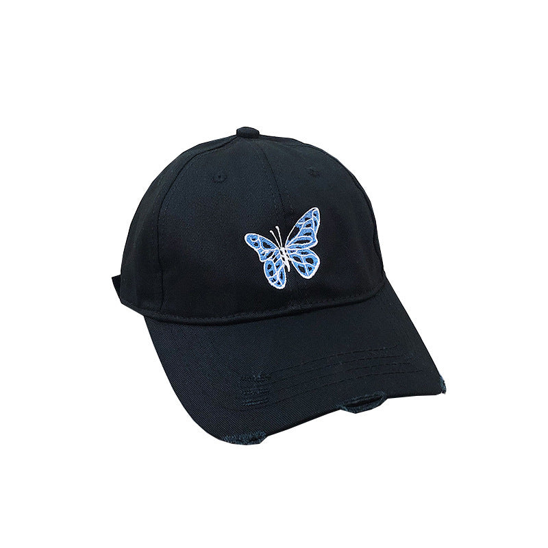 Butterfly Peaked Cap Women's Summer Korean Style