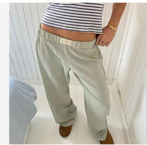 Women's Fashionable Loose High Waist Trousers