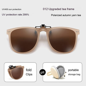 Foldable Polarized Sunglasses Clip Sun Protection UV Protection